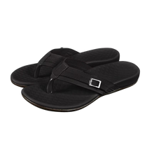 Cargar imagen en el visor de la galería, Sandalias ortopédicas con tiras ajustables -Negro - Ozerty