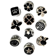 Load image into Gallery viewer, Elegantes broches de botón sin costura
-Flores negras - Ozerty