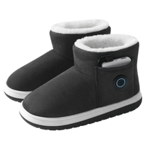 Cargar imagen en el visor de la galería, Zapatillas de algodón con calefacción mediante grafeno -Negro - Ozerty