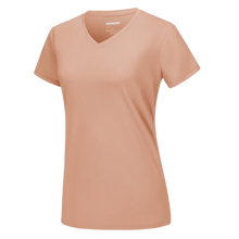 Cargar imagen en el visor de la galería, Camiseta de refrigeración instantánea para mujer con cuello de pico
-Albaricoque - Ozerty